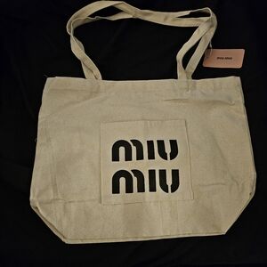 Miu Miu Beige Tote Bag